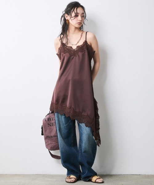 CHIC STYLE（シックスタイル） アシンメトリーヘムキャミソール 