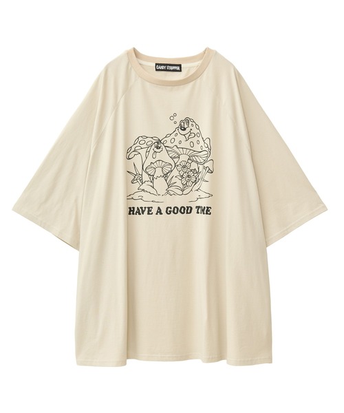 「Candy Stripper」 半袖Tシャツ FREE ライトベージュ レディース_画像7