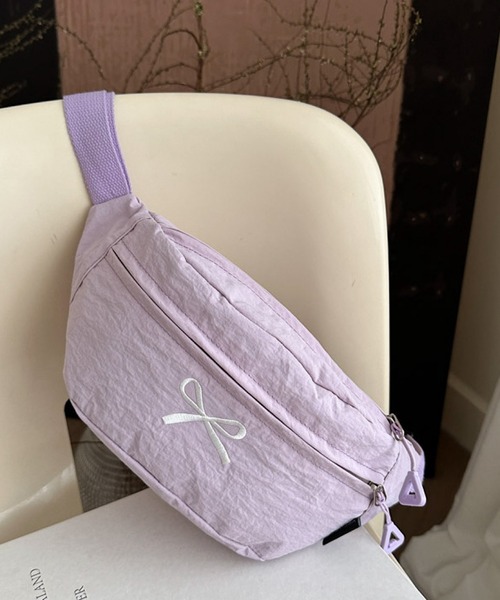 CERCA ボディバッグ ウエストポーチ lulunoix/リボン刺繍ボディバッグ