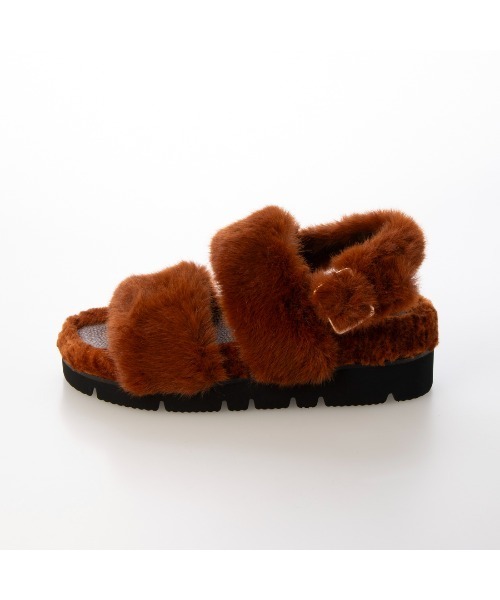 「Mode et Jacomo」 フラットサンダル 24.5cm ブラウン レディース_画像9