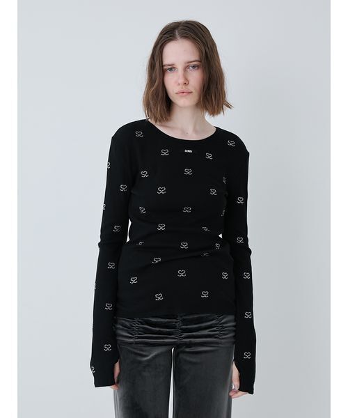 「SORIN」 長袖カットソー 38 ブラック レディース_画像4