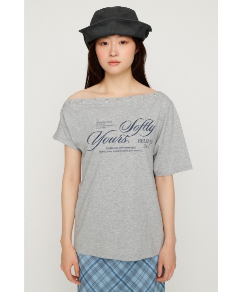 SLY（スライ） tシャツ 半袖 ONE SHOULDER PRINT TOPS ワンショルダー