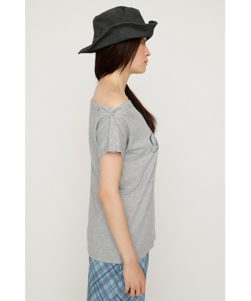 SLY（スライ） tシャツ 半袖 ONE SHOULDER PRINT TOPS ワンショルダー