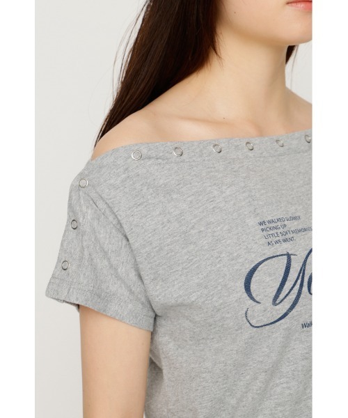 SLY（スライ） tシャツ 半袖 ONE SHOULDER PRINT TOPS ワンショルダー