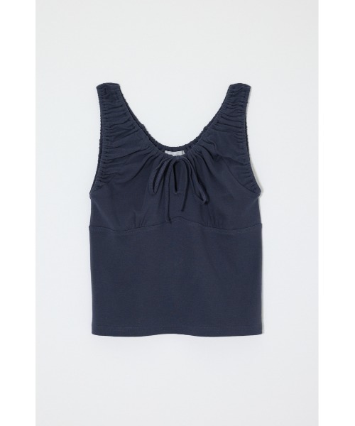 MOUSSY（マウジー） タンクトップ ノースリーブ GATHER SLEEVELESS