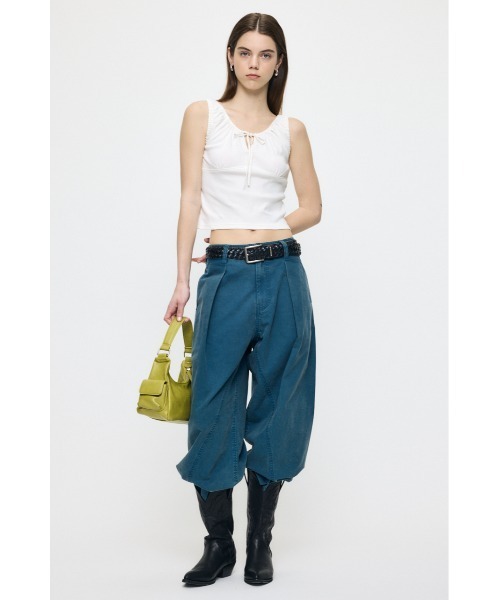 MOUSSY（マウジー） タンクトップ ノースリーブ GATHER SLEEVELESS 