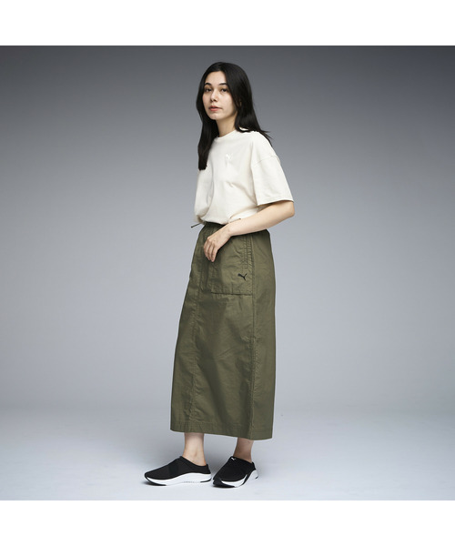 「PUMA」 ローカットスニーカー 24.0cm ブラック×ホワイト レディース_画像2