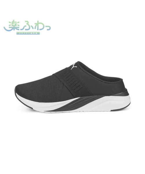 「PUMA」 ローカットスニーカー 24.0cm ブラック×ホワイト レディース_画像3
