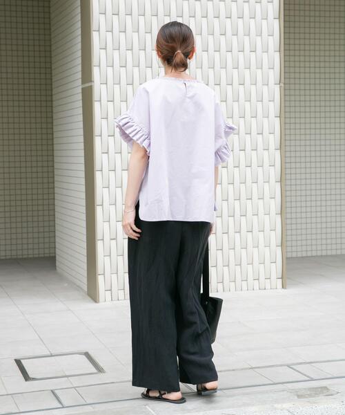 「ITEMS URBANRESEARCH」 半袖ブラウス FREE ブルー レディース_画像7