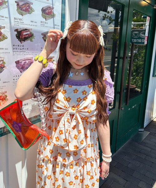 「HELLO.SANFRANCISCO」 コンビワンピース ONE SIZE グリーン レディース_画像4