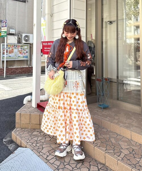 「HELLO.SANFRANCISCO」 コンビワンピース ONE SIZE グリーン レディース_画像7