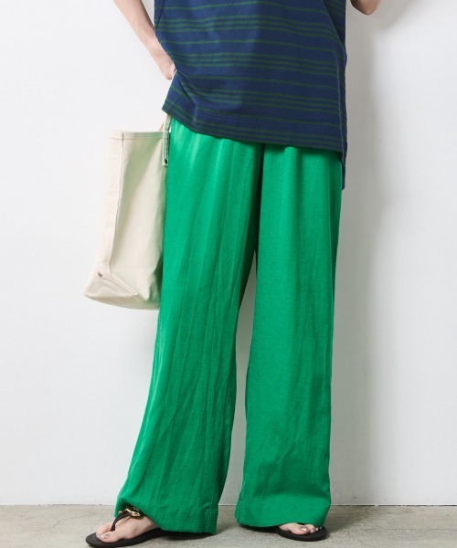 「CHIC STYLE」 スラックス 5L ネイビー レディース_画像5