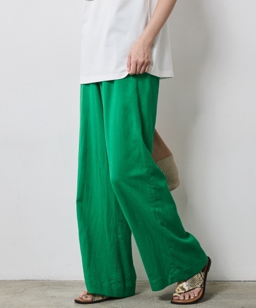 「CHIC STYLE」 スラックス 5L ネイビー レディース_画像6