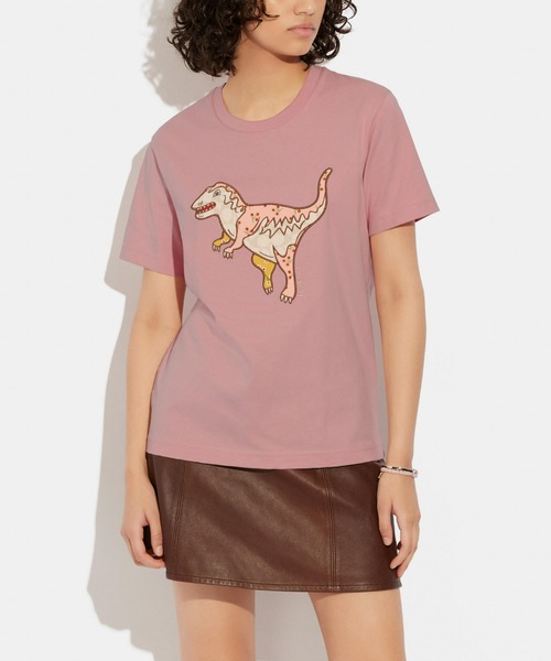 COACH（コーチ） 半袖Tシャツ SMALL ピンク系その他 レディース 