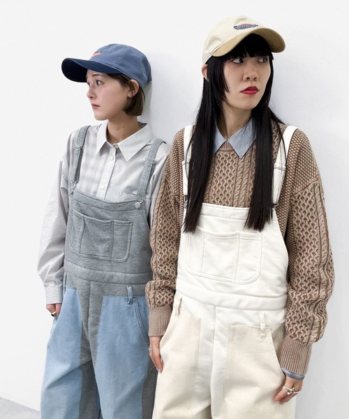 niko and…（ニコアンド） オーバーオール LARGE グレー レディース