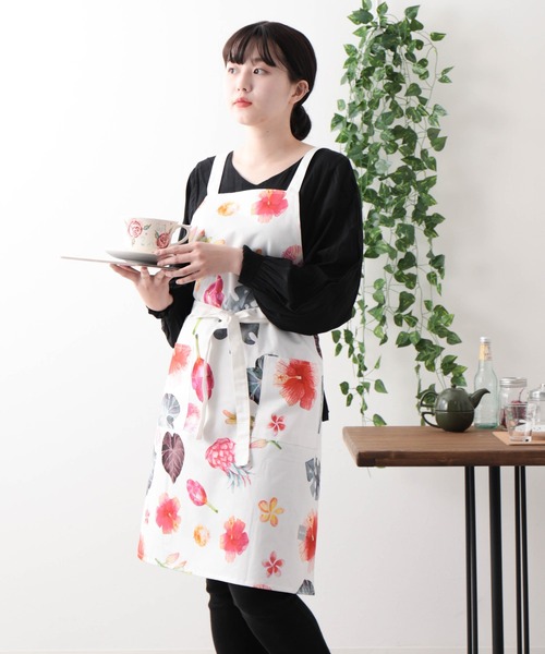 FEILER エプロン 花柄 青系 新品 希少 feiler ・フェイラー エプロン FEILER スウィートトリート