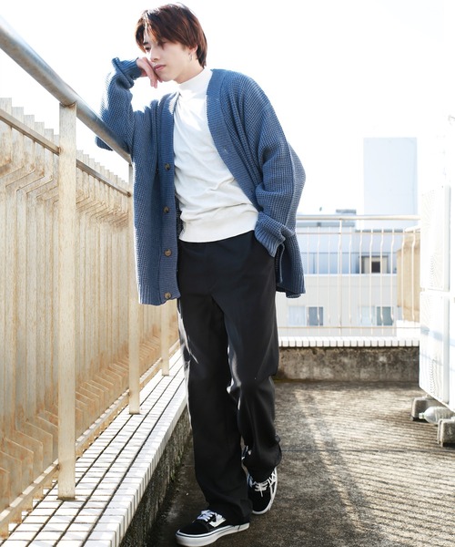 WESTSEA(ウエストシー) カーディガン 7G 綿混ワッフル編み ビッグ WESTSEA(ウエストシー) カーディガン 7G 綿混ワッフル編み ビッグ