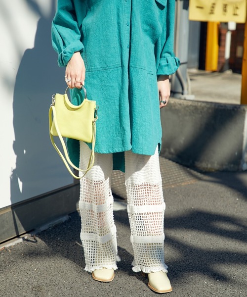 パンツ クロシェボーダーニットパンツ Zozotown パンツ 店 レディースファッション Paypayモール店 通販 送料お