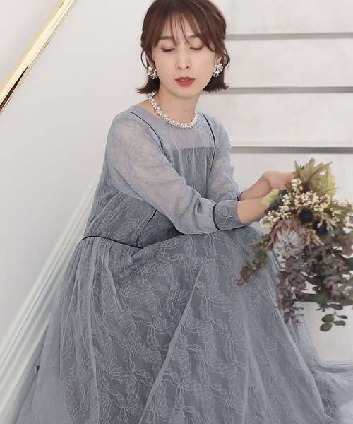 PourVous（プールヴー） ドレス セレモニーミモレ丈＆七分袖結婚式