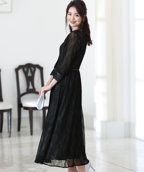 PourVous（プールヴー） ドレス セレモニーミモレ丈＆七分袖結婚式