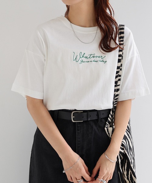 【AMI】★正規品★23SSチェーンステッチロゴコットン半袖Tシャツ AMI】☆正規品☆23SSチェーンステッチロゴコットン半袖Tシャツ