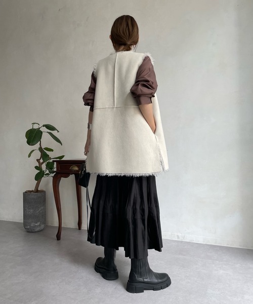 DouDou（ドゥドゥ） ベスト カーリーフェイクファーベスト : ZOZOTOWN