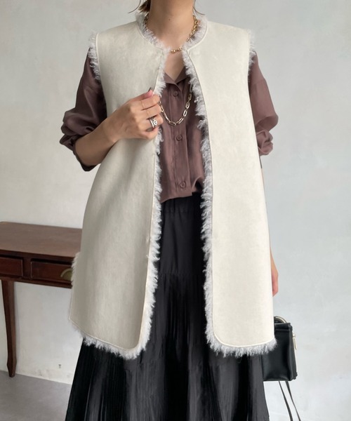 DouDou（ドゥドゥ） ベスト カーリーフェイクファーベスト : ZOZOTOWN