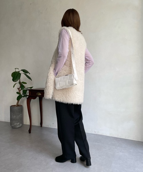 DouDou（ドゥドゥ） ベスト カーリーフェイクファーベスト : ZOZOTOWN