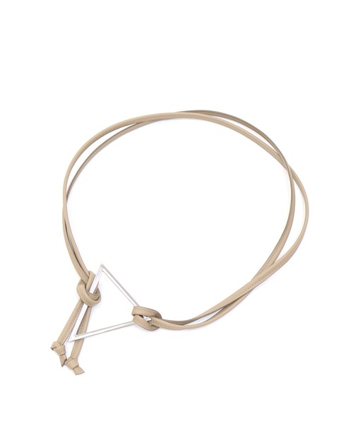 MAISON BOINET ベルト / leather×triangle belt(レザー