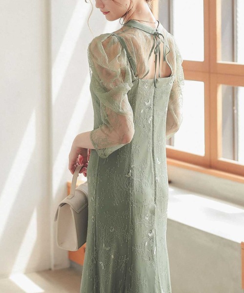 Dorry Doll シアーレイヤー刺繍レースドレス成人式同窓会お呼ばれ★代筆付 Dorry Doll シアーレイヤー刺繍レースドレス成人式同窓会