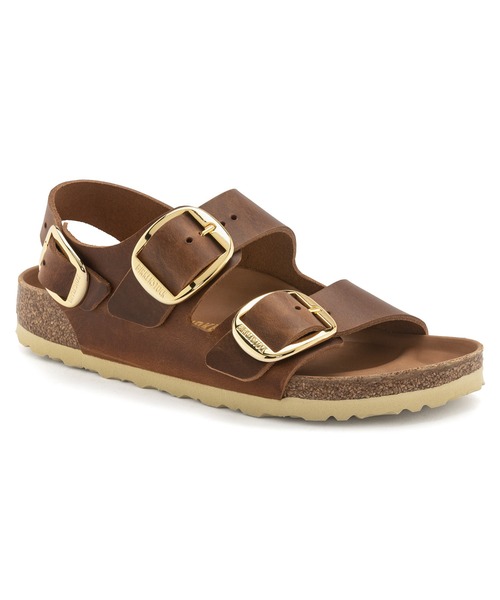 Birkenstock ブラウン　新品同様 BIRKENSTOCK サンダル Milano Big Buckle OiIed Leather HEX