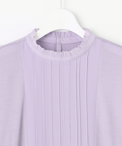 tシャツ ウォッシャブルウール フリルネック カットソー レディース_14