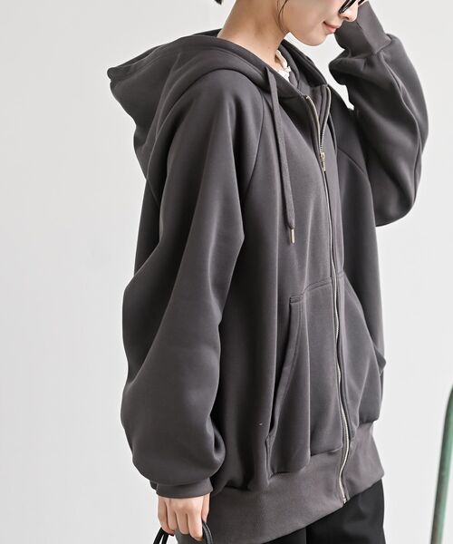 r・p・s（アールピーエス） パーカー 裏起毛ビッグシルエットジップ