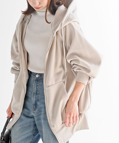 r・p・s（アールピーエス） パーカー 裏起毛ビッグシルエットジップ