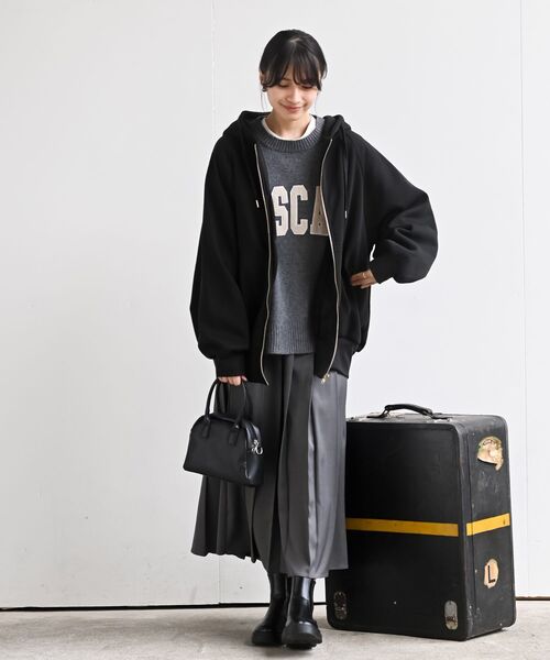 r・p・s（アールピーエス） パーカー 裏起毛ビッグシルエットジップ