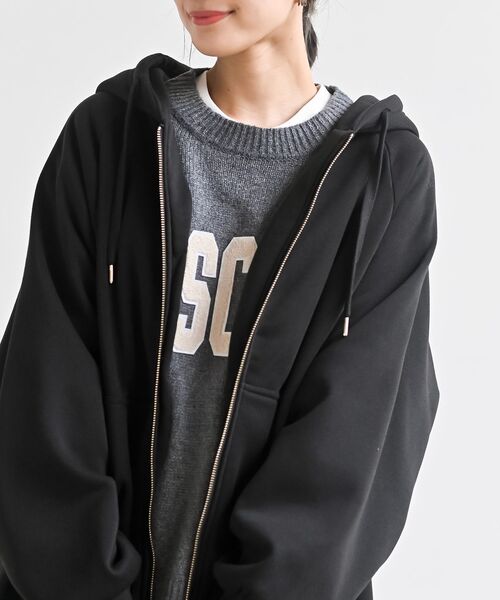 r・p・s（アールピーエス） パーカー 裏起毛ビッグシルエットジップ