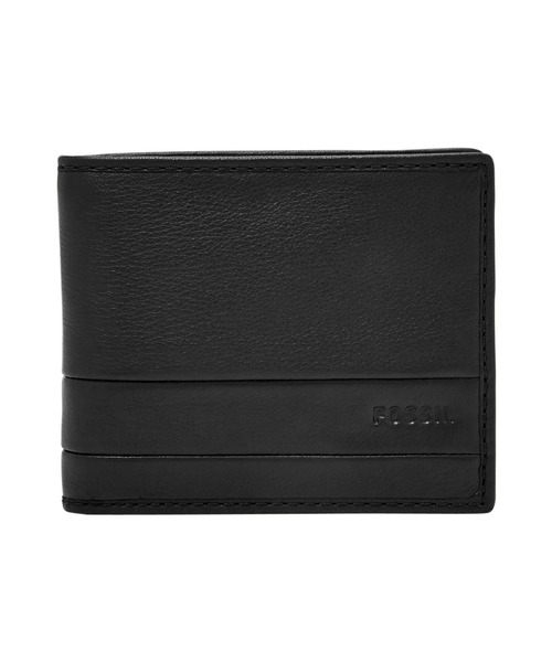 FOSSIL 財布 フォッシル 二つ折り財布 メンズ レザー ブラック