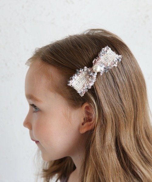 Rora（ローラ） ヘアピン ツイーディー ツイード リボン ヘアピン