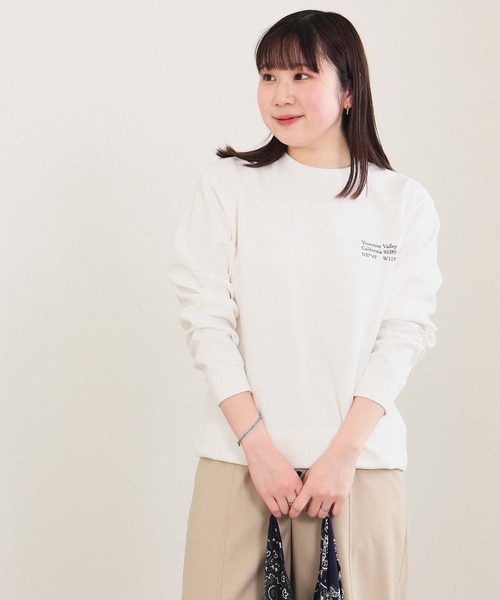 ロゴプリントロングスリーブTシャツ ＆プリントロングスリーブTシャツ＜スモーキーピンク＞(S