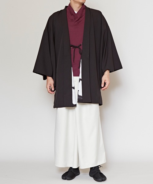 カヤ カーディガン 「カヤ」鱗紋 裏勝りメンズ羽織 メンズ レディース