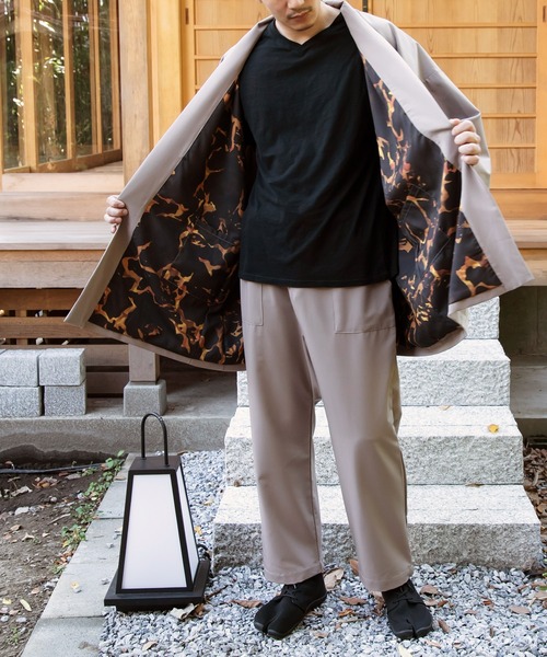 カヤ カーディガン 「カヤ」鱗紋 裏勝りメンズ羽織 メンズ レディース