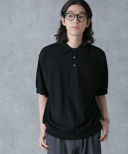 クレプスキュール ニットポロ シャツ crepuscule セーター ニット crepuscule/別注 S/S KNIT POLO