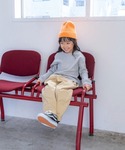 tシャツ ワッフル長袖プルオーバー キッズ 子...の詳細画像1