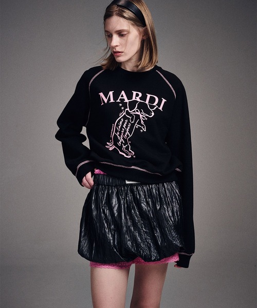 トレーナー スウェット SWEATSHIRT RAGLAN DDANJI レディース メンズ Mardi Mercredi トレーナー スウェット SWEATSHIRT RAGLAN