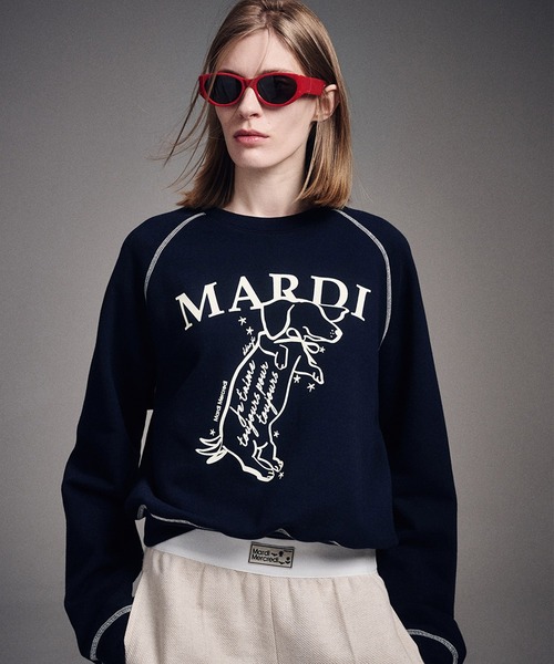 【cocco.*・゜専用】Mardi Mercredi 長袖スウェット Mardi Mercredi トレーナー スウェット SWEATSHIRT RAGLAN SWING