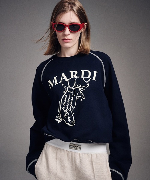 Mardi Mercredi トレーナー スウェット SWEATSHIRT RAGLAN SWING