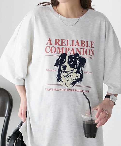 BONLECILL tシャツ DOGサガラ刺繍TEE レディース : ZOZOTOWN