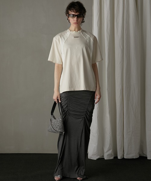 PRANK PROJECT◆Tシャツ/FREE/コットン/GRY/31241416109/パワーショルダーゲームTEE Power Shoulder Game Tee - SALE