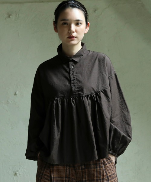 ブラウス シャツ 「Brocante / ブロカント」 50ブロード ペタルシャツ レディース Brocante ブラウス シャツ 「Brocante / ブロカント」 50