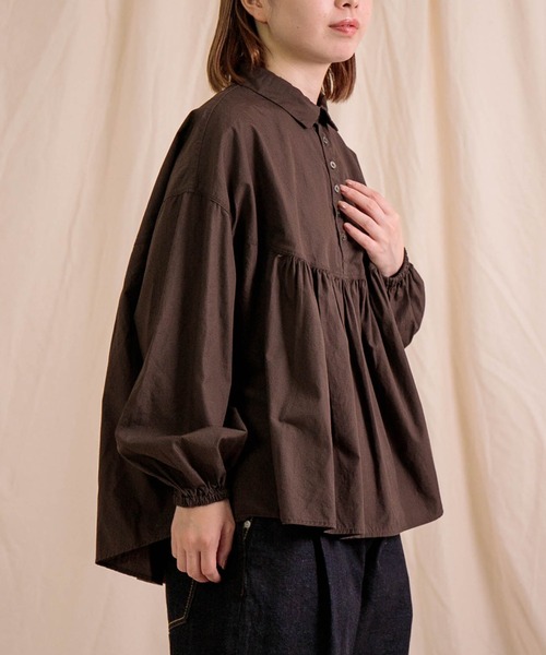 ブラウス シャツ 「Brocante / ブロカント」 50ブロード ペタルシャツ レディース Brocante ブラウス シャツ 「Brocante / ブロカント」 50